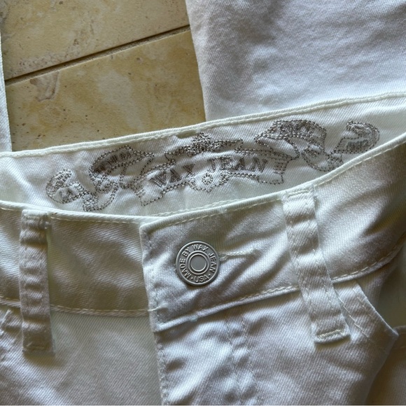 Wax Jean Women’s White Y2K 2000s Ripped Distressed Stretch Skinny Jeans Size 3 - Picture 3 of 5